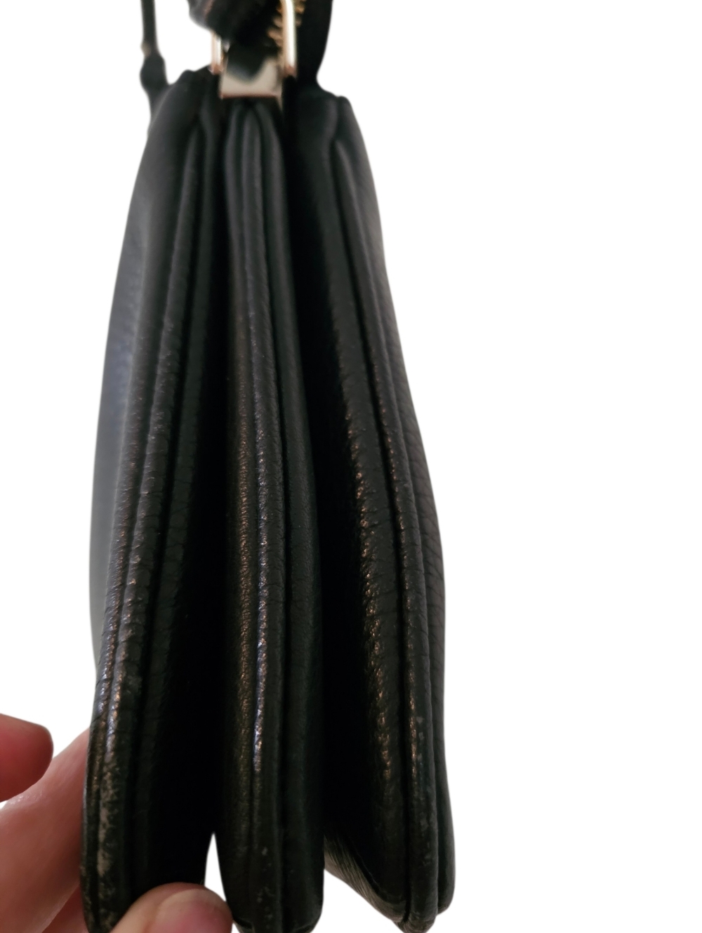 **SOLD** Pebbled Black Leather Kate Spade Jackson Triple Gusset Crossbody Bag - Picture 12 of 16